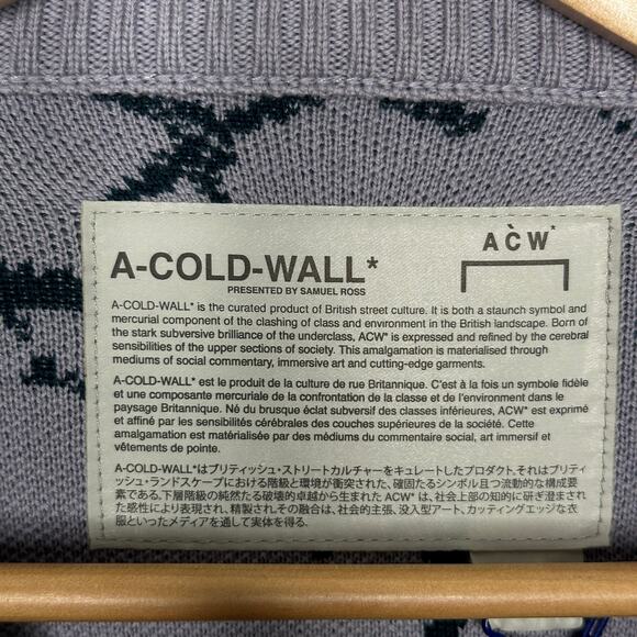 A-COLD-WALL* Shatter Jaq Jumper Sweater Merino Wool Deep Teal Sz XL NWT {3V26} - Picture 5 of 9